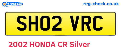 SH02VRC are the vehicle registration plates.