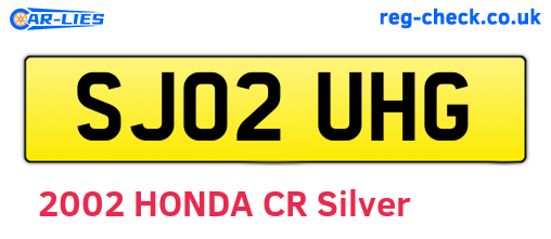 SJ02UHG are the vehicle registration plates.