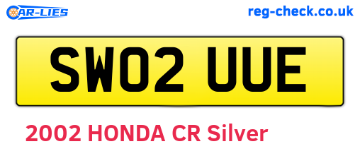 SW02UUE are the vehicle registration plates.