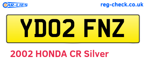 YD02FNZ are the vehicle registration plates.