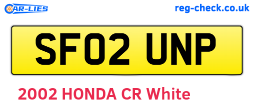 SF02UNP are the vehicle registration plates.