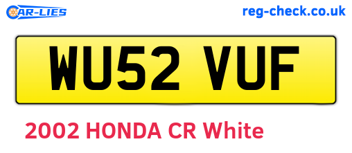 WU52VUF are the vehicle registration plates.