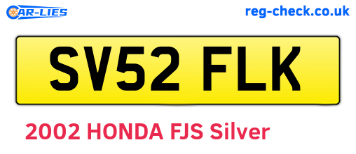 SV52FLK are the vehicle registration plates.