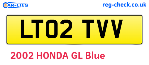 LT02TVV are the vehicle registration plates.