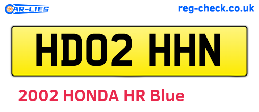 HD02HHN are the vehicle registration plates.