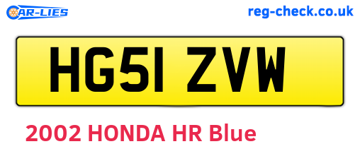 HG51ZVW are the vehicle registration plates.