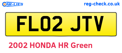 FL02JTV are the vehicle registration plates.