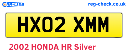 HX02XMM are the vehicle registration plates.
