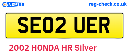 SE02UER are the vehicle registration plates.