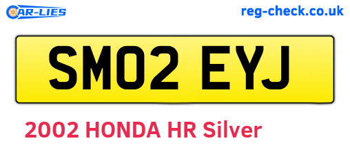 SM02EYJ are the vehicle registration plates.