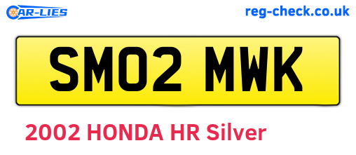 SM02MWK are the vehicle registration plates.