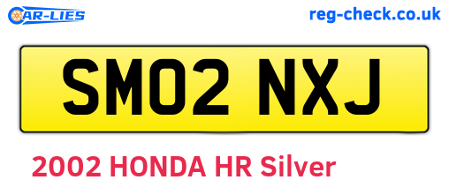SM02NXJ are the vehicle registration plates.