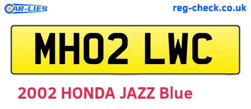 MH02LWC are the vehicle registration plates.