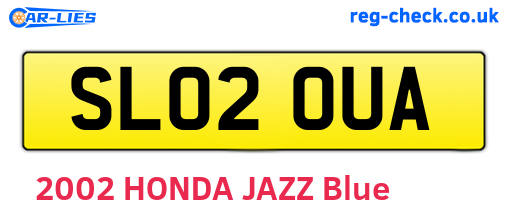 SL02OUA are the vehicle registration plates.