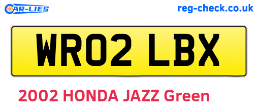 WR02LBX are the vehicle registration plates.