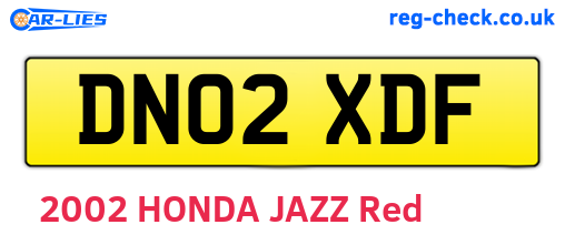 DN02XDF are the vehicle registration plates.