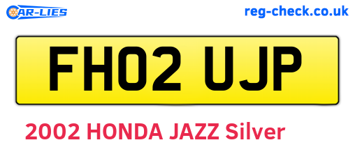 FH02UJP are the vehicle registration plates.
