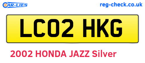 LC02HKG are the vehicle registration plates.