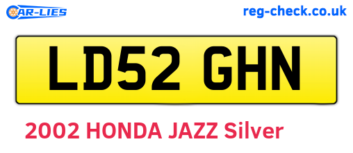 LD52GHN are the vehicle registration plates.