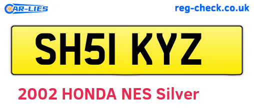 SH51KYZ are the vehicle registration plates.
