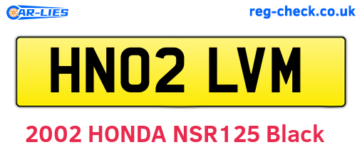 HN02LVM are the vehicle registration plates.