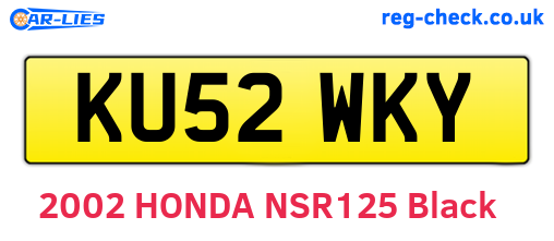 KU52WKY are the vehicle registration plates.