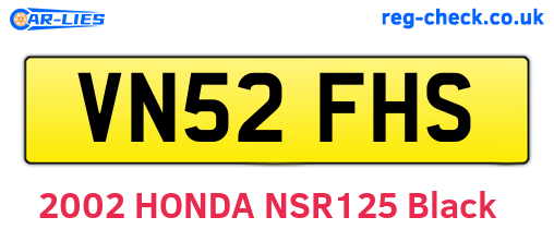 VN52FHS are the vehicle registration plates.