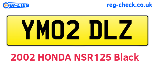 YM02DLZ are the vehicle registration plates.