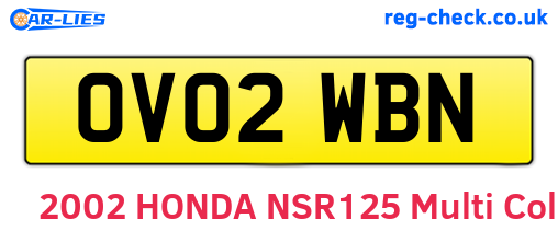OV02WBN are the vehicle registration plates.