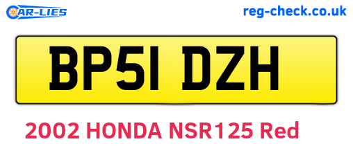 BP51DZH are the vehicle registration plates.