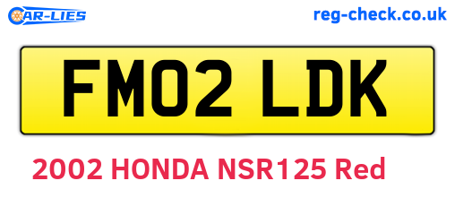 FM02LDK are the vehicle registration plates.