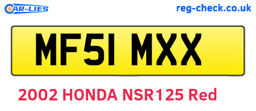 MF51MXX are the vehicle registration plates.