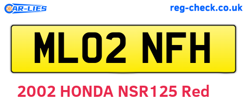 ML02NFH are the vehicle registration plates.