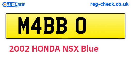 M4BBO are the vehicle registration plates.