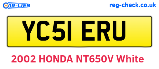 YC51ERU are the vehicle registration plates.