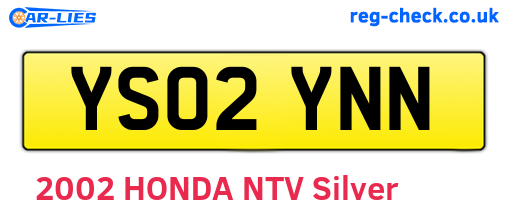 YS02YNN are the vehicle registration plates.
