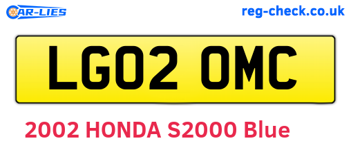 LG02OMC are the vehicle registration plates.