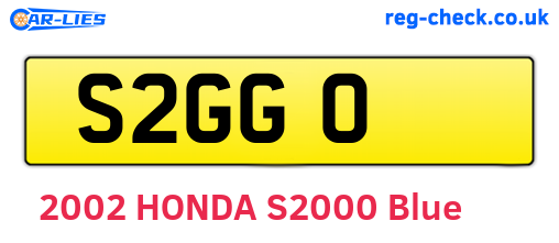 S2GGO are the vehicle registration plates.