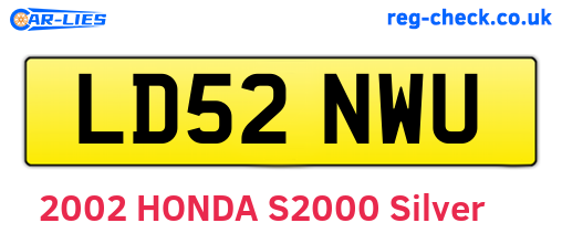 LD52NWU are the vehicle registration plates.