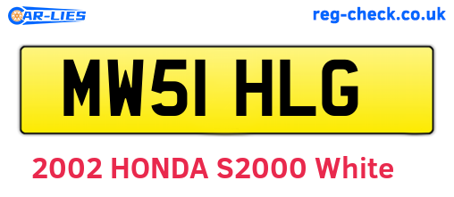 MW51HLG are the vehicle registration plates.