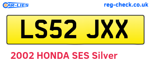 LS52JXX are the vehicle registration plates.