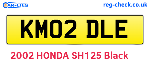 KM02DLE are the vehicle registration plates.