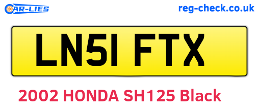 LN51FTX are the vehicle registration plates.