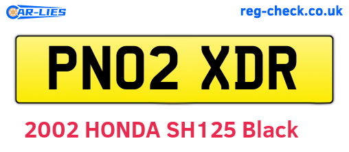 PN02XDR are the vehicle registration plates.