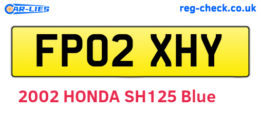 FP02XHY are the vehicle registration plates.