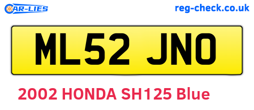 ML52JNO are the vehicle registration plates.