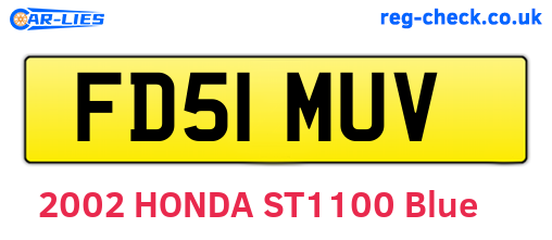 FD51MUV are the vehicle registration plates.