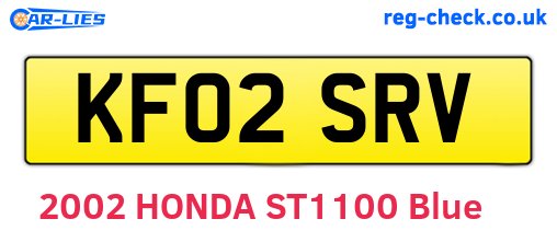 KF02SRV are the vehicle registration plates.