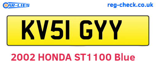 KV51GYY are the vehicle registration plates.