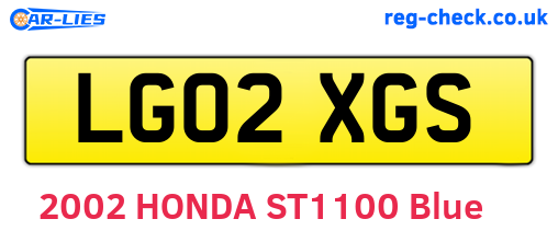LG02XGS are the vehicle registration plates.
